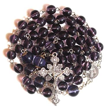 Imagem de GeekTenet Rosário de contas de terço GT cristal artificial rosery cruz presentes católicos, zinco, sem pedra preciosa