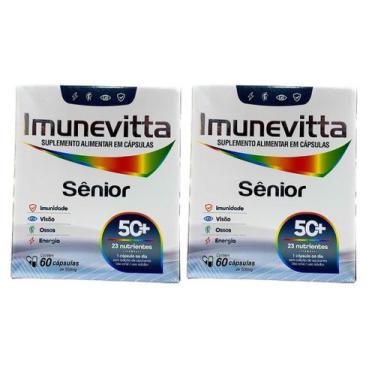 Imagem de Kit 2 Sênior 50+ Imunevitta 23 Nutrientes 60 Caps