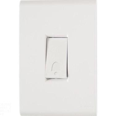 Imagem de Conjunto 4x2 Com 1 Pulsador Campainha Tramontina Liz 10 A 250 V Branco