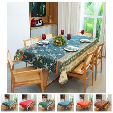 Imagem de Toalha de Mesa Estampada Natal 6 Cadeiras Retangular Oxford (Modelo 5)