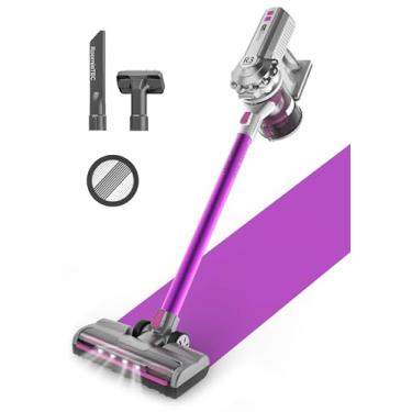 Imagem de Roomie Tec Aspirador De Pó Sem Fio R3, Potência De Sucção Sem Desbotamento Para Pisos E Carpetes, Bateria Potente De Até 43 Minutos, Sem Saco, Grande Capacidade, Rolo Extra Largo, Faróis De Led E Fi