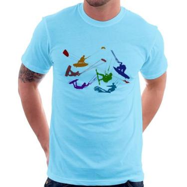 Imagem de Camiseta Kite Surf Freestyle - Foca na Moda, Azul bebê, GG