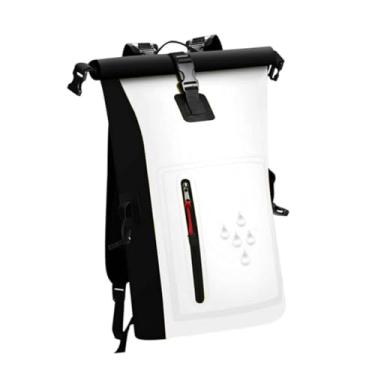 Imagem de Colaxi Saco seco à prova d'água saco seco 25l Pouca de mochila à prova d'água de lágrimas leves para mochila de mochila para camping ao ar livre caiaque de, Branco