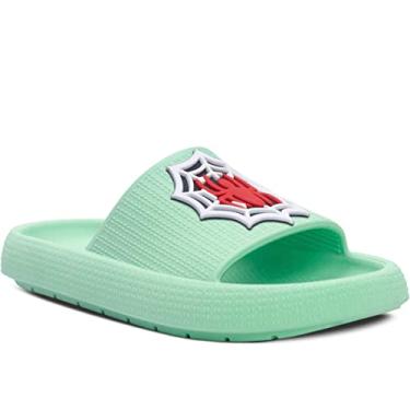 Imagem de Chinelo Aranha Infantil Menino Nº 25 Ao 36 Slide Estilo Nuvem 12.83 (Verde, BR, Adulto, Numérico, 38)