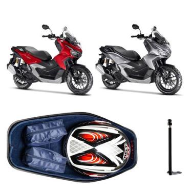 Imagem de Forração Honda ADV 160 Baú Forro Scooter Azul + 1 Antena - Jaspe Ateli