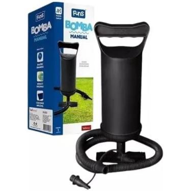 Imagem de Bomba de Ar Manual com 3 Bicos para Infláveis, Colchão e Piscina - Prática e Portátil