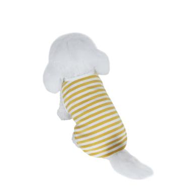 Imagem de INGSIST Roupas listradas amarelas para cães, pequenas, médias, animais de estimação, fofo, festa de aniversário, roupa tamanho PP, P, M, G, GG