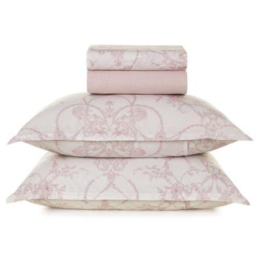 Imagem de Jogo Cama Queen 160 Fios Karsten Prisma Rosa
