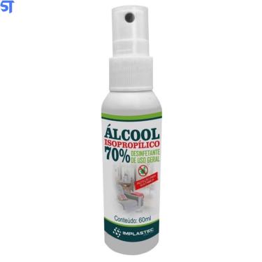 Imagem de Spray Álcool Isopropílico 70% Pump 60ml Implastec Uso Geral