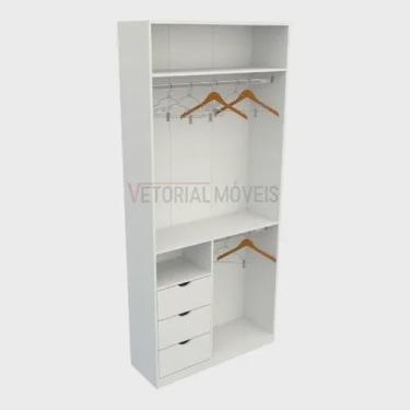 Imagem de Armário Misto Gaveta Arara M17 100% Mdf Closet Loja Roupa