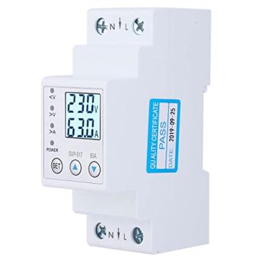 Imagem de Protetor de Tensão Dispositivo de Proteção de Recuperação Automática de Fase Com Tensão Exibição de Energia para Casa (80a)