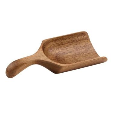 Imagem de Santa Barbara Design Studio Colher de madeira para vasilhas Colher de madeira de acácia para farinha em saco de cordão, 6,3 cm L x 15,9 cm C x 3 cm de diâmetro, Big Dipper