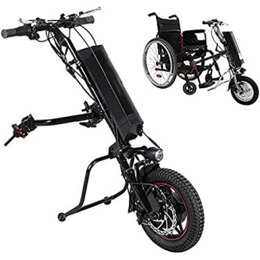 Imagem de Precursor De Cadeira De Rodas Elétrica, Kit De Conversão De Cadeira De Rodas, Bateria 36V 8Ah, Roda De Motor Elétrico 350W Handcycle Para Cadeira De Rodas, Removível,Collector88