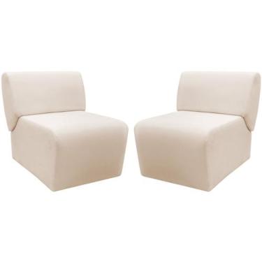 Imagem de Kit 2 Poltronas Decorativa Para Sala Manicure Consultório Escritório Z