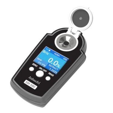 Imagem de Anbachi Refratômetro Digital Testador Digital de Brix Medidor de Açúcar Ideal para Água Potável Bebida Kombucha Pomar Suco de Frutas Conteúdo de Carboidratos Testador de Índice de Refração Portátil De