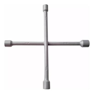 Imagem de Chave De Roda Cruz 4 Bocas 17 19 21 23Mm 35 Cm Profissional - Aço Fort