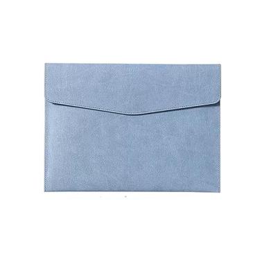 Imagem de Pastas de Arquivo Bolsa de arquivo espessa de grande capacidade A4 Office Business File Bag de couro Armazenamento de dados Bolsa de bilhetes Bolsa de conferência com fivela magnética Organizador de A