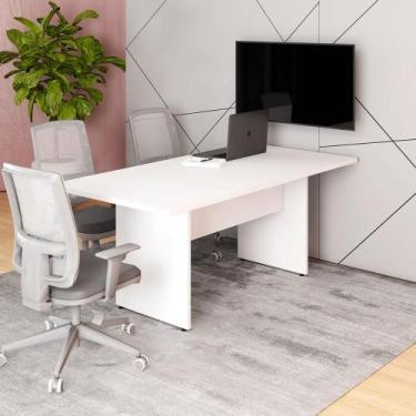 Imagem de Mesa de Reunião Escritório 180cm x 80cm Pés Painel F5 Office - F5 Offi