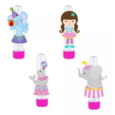 Imagem de 20 Tubetes 3d Personalizado Lembrancinha Circo Menina - Barbara Utilid