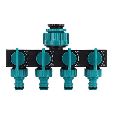 Imagem de Splitter de mangueira conector de 4 vias Alta pressão Material ABS Ferramenta de irrigação de jardim para irrigação por planta com sementes de estufa 18x12x8cm 210g