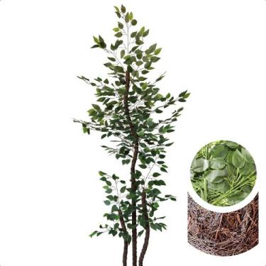 Imagem de Árvore Artificial Fícus Verde Figeira Grande Sem Vaso Decoração - Flor