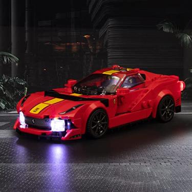 Imagem de BrickBling LED Lighting for Lego Speed Champions Ferrari 812 Competizione 76914; New 2023 Light kit for Lego Ferrari; Light up Your Lego Race Car-No Lego Model