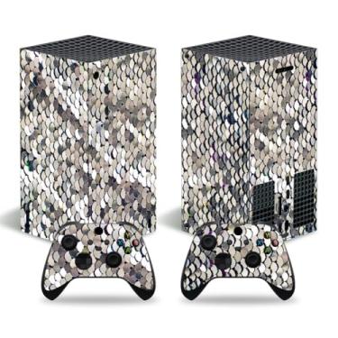 Imagem de Xbox Series X Digital Stickers Full Body Vinyl Skin Decal Protective Cover for Microsoft Xbox Series X Digital Console and Controllers (Series X Digital Silver)