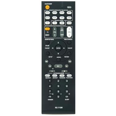 Imagem de Controle remoto de substituição RC-712M compatível com receptor AV Onkyo Receptores de áudio e vídeo TX-SA606X TXSA606X