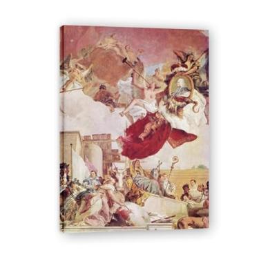Imagem de Impressão em tela Pink Dream Giovanni Battista Tiepolo – Obra-prima rococó barroca, pintura escolar de Veneza, pintura a óleo decorativa para galeria doméstica 50 x 70 cm