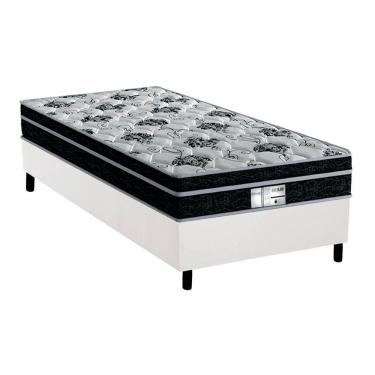Imagem de Conjunto Box Solteiro: Colchão Molas Probel Prolastic Born + Base CRC Courano White (88x188)