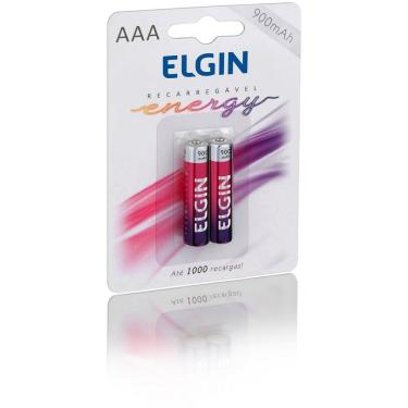 Imagem de Pilha Palito Aaa Recarregável Energy Blister C/2 900Mah 1,2V - Elgin