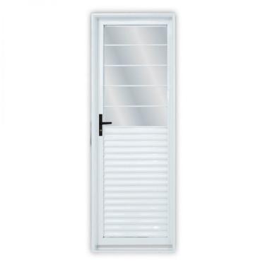 Imagem de Porta De Aço Laminada 215X85Cm Minas Sul Mgm Branco