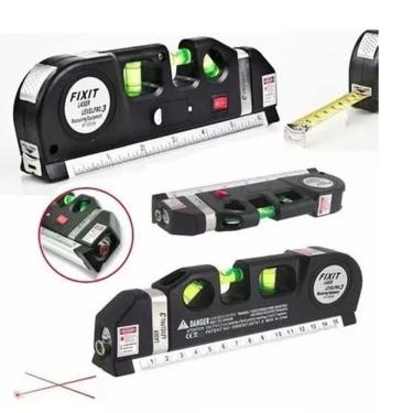 Imagem de Trena Nível Laser Profissional 3 Estágios Nivelador Medidor