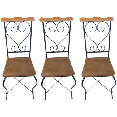 Imagem de Cadeira Estofada Impermeável De Ferro Artesanal Kit Com 3