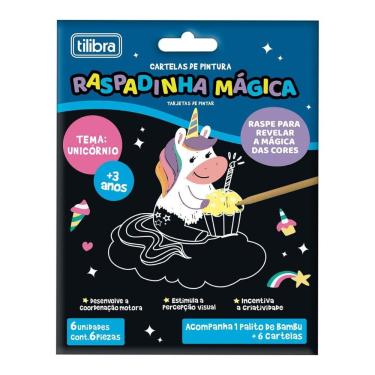 Imagem de Cartelas De Pintura Mágica 6 Unidades Tilibra Unicórnio