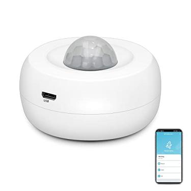 Imagem de Gaoducash Sensor De Movimento Inteligente Wi-Fi: Detector Pir Sem Fio, Infravermelho Interno Com Alertas Aplicativo Gratuitos, Alcance Detecção 360 Graus, Necessidade Hub, Alarme Segurança Residenci
