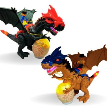 Imagem de Brinquedo Infantil Dragão Mágico com Boneco com Luzes Música e Movimen