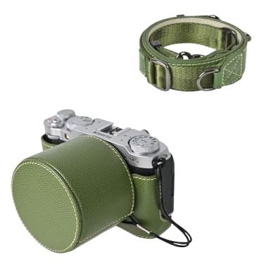 Imagem de VOVMOEYA Kit De Capa Protetora Para Câmera Sem Espelho Fujifilm Xm5, Fuji Half X-M5 Com Tampa Lente Frontal E Alça Ombro - Verde