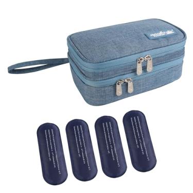 Imagem de apollo walker Estojo De Viagem Para Refrigerador Insulina, Medicamentos Diabéticos Com Bolsas Gelo E Revestimento Isolante