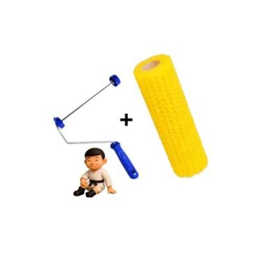 Imagem de Kit com tigre rolo para textura alta amarelo 1355-23 + tigre suporte 1