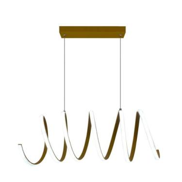 Imagem de Luminária Pendente Espiral Dourado 50Cm Led 3 Em 1 - Twenty