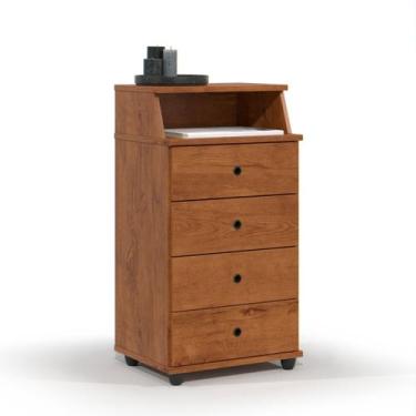 Imagem de Mesa de Cabeceira Luxo com 4 Gavetas e Nicho Organizador de Quarto - E