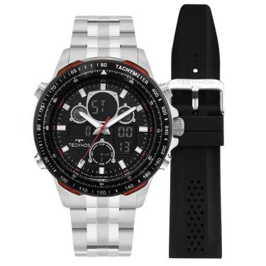 Imagem de Relógio Technos Masculino Digitech Prata - Bj4130ad/t1p
