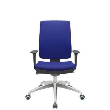 Imagem de Cadeira Office Brizza Soft Aero Azul Autocompensador Base Aluminio 120