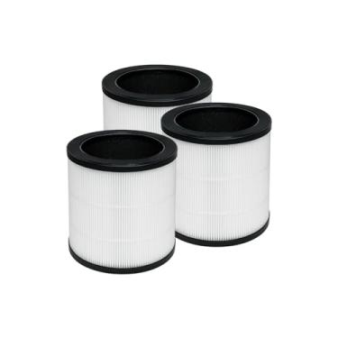 Imagem de Nispira Filtro de carbono ativado 3 em 1 True HEPA para purificador de ar | Compatível com Bionaire 360 UV Holmes HPA360W | Remove fumaças, pólen, poeira | 3 pacotes