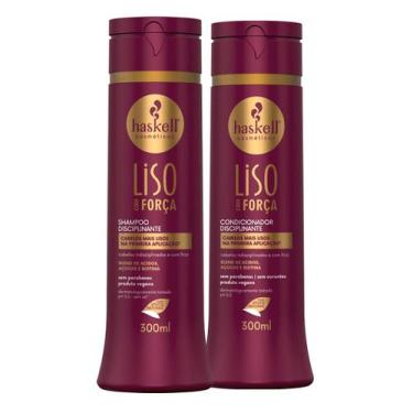Imagem de Kit Haskell Liso Com Força P/ cabelo Liso Com Frizz 300ml