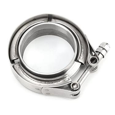 Imagem de Karlak 2.25 Inch Turbo Exhaust Down Pipe Stainless Steel V Band Clamp Kit, Solid, Anti Corrosion, Sturdy, Precision Manufacturing, Excellent Performance, Shiny Surface, No Burr,