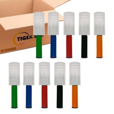 Imagem de Filme Stretch com Cabo  Kit 50 Rolos 10cm x 150m para Embalagem Rápida