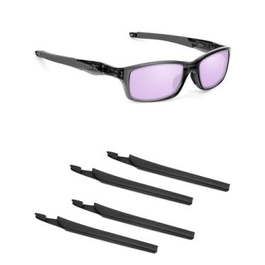 Imagem de Handwith 2 pares de meias de silicone macio para óculos de sol Oakley Crosslink Sweep OX8031, antiderrapante, ajuste confortável, peças sobressalentes, kit de substituição preto