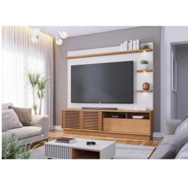 Imagem de Estante Home Theater Ambiente Campeche Freijó Off White Matte - Colibr
